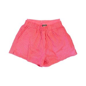 Daily Drills High Poplin Double Band Resort Stripped Pink Shorts